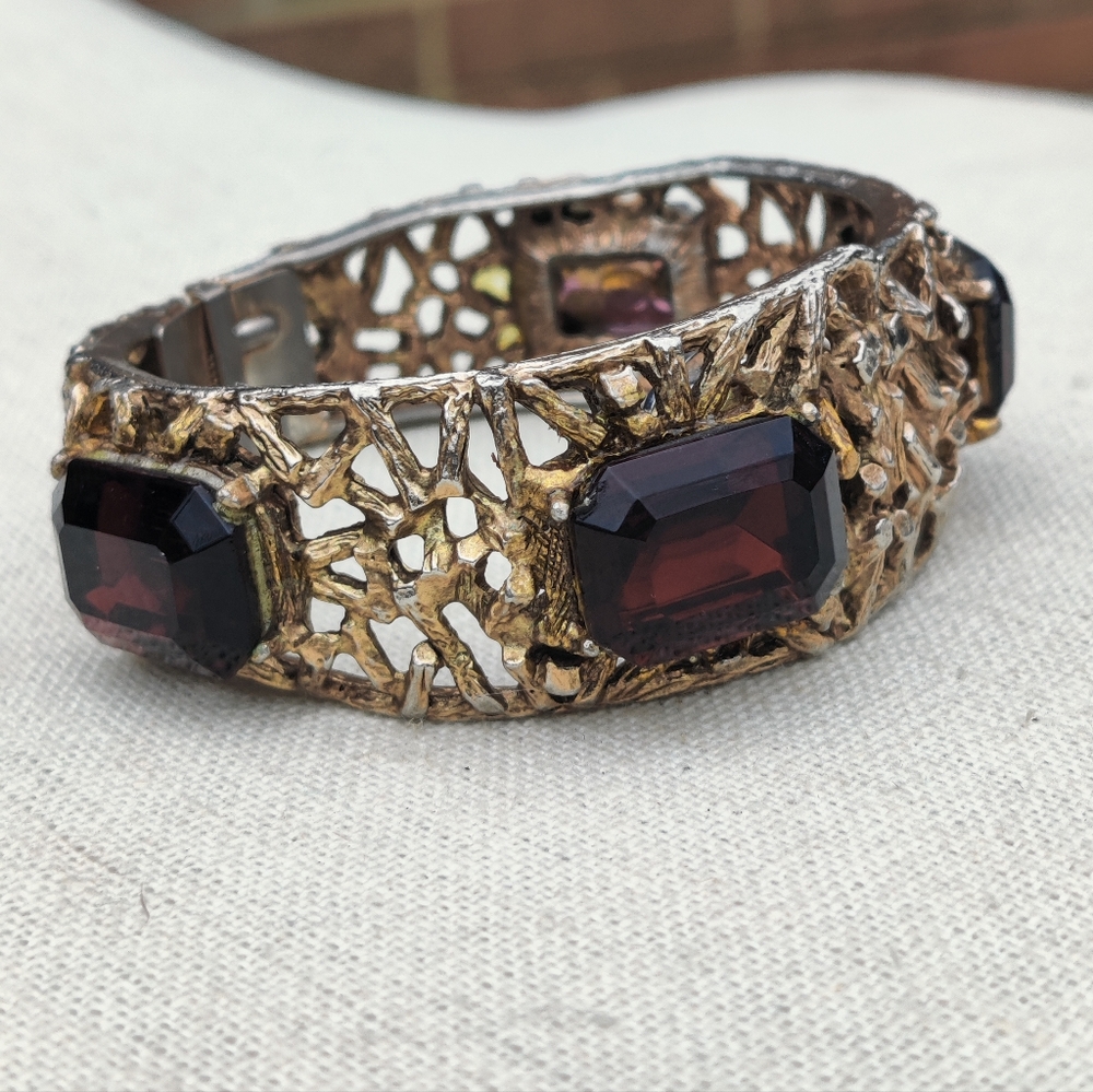 RARE Vintage Lucerne Amethyst Watch Bracelet